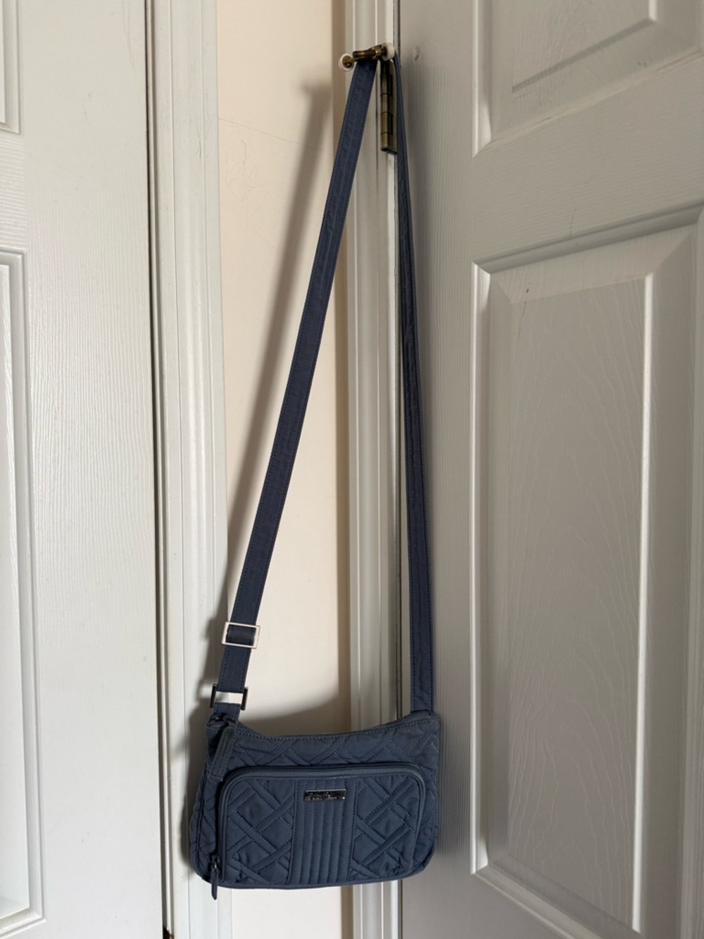 Vera Bradley Quilted Crossbody Bag in gray-Branded